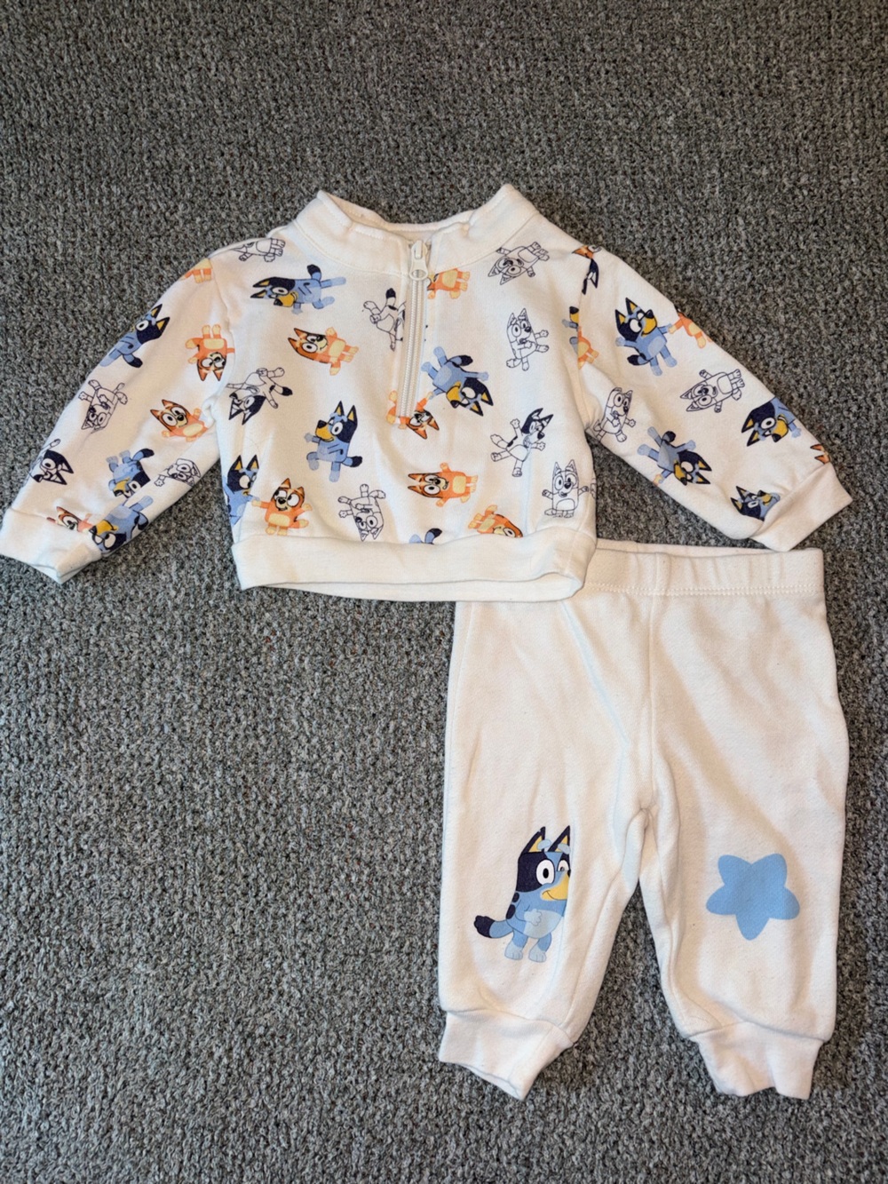 Bluey Quarter Zip Two-Piece Matching Sweat Set